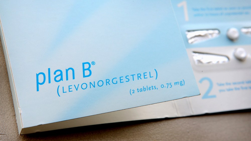 A package of Plan B contraceptive.