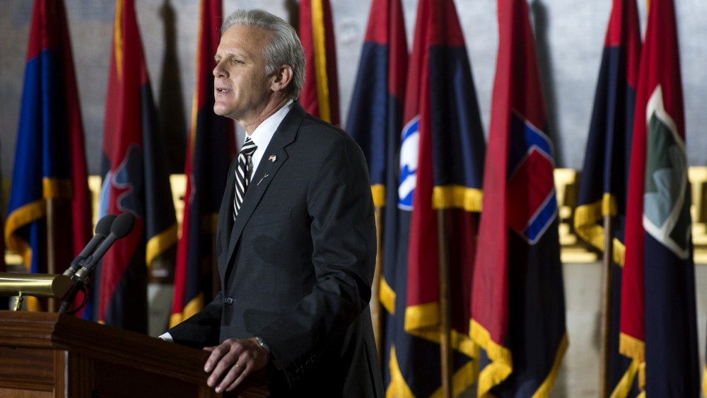 Michael Oren, Israeli Ambassador to the United States, speaks during the National Day of Remembrance Ceremony honoring the victims of the Holocaust in the US Capitol Rotunda in Washington, DC, on April 11, 2013. (Photo by Saul Loeb/AFP/Getty)