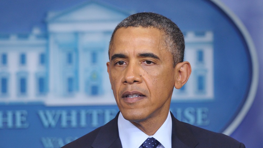 US President Barack Obama speaks on the Boston marathon explosions on April 15, 2013 in the Brady Briefing Room of the White House in Washington, DC.  Many people were injured following two large explosions which struck near the finish line of the...