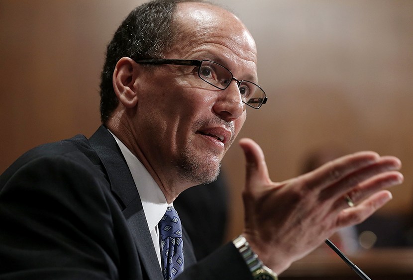 Labor Secretary nominee Thomas Perez testifies during his confirmation hearing before the Senate Health, Education, Labor and Pensions Committee April 18, 2013 on Capitol Hill in Washington, DC. (Photo by Alex Wong/Getty Images)