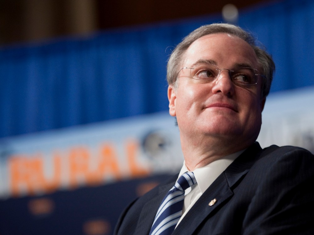 Sen. Mark Pryor, D-Ark., prepares to speak at a Senate Democratic Steering and Outreach Committee's "Rural Summit,"  in the Dirksen Senate Office building on April 25, 2013. (Photo By Chris Maddaloni/CQ Roll Call)