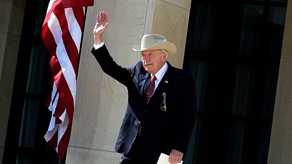 Former US Vice President Dick Cheney attends the opening ceremony of the George W. Bush Presidential Center in Dallas, April 25, 2013.
