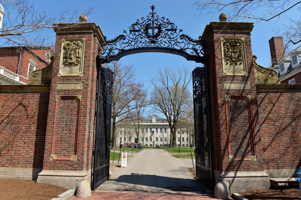 A general view of the gates of Harvard University on April 25, 2013 in Cambridge, Mass. (Photo by Paul Marotta/Getty)