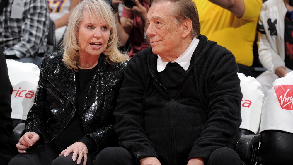 Los Angeles Clippers owner, Donald Sterling and Rochelle Sterling, attend a game against the Indiana Pacers at Staples Center on April 1, 2013 in Los Angeles, Calif.