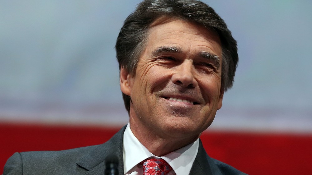 Texas Gov. Rick Perry speaks during the 2013 NRA Annual Meeting and Exhibits at the George R. Brown Convention Center on May 3, 2013 in Houston, Texas.  More than 70,000 people are expected to attend the NRA's 3-day annual meeting that features nearly...