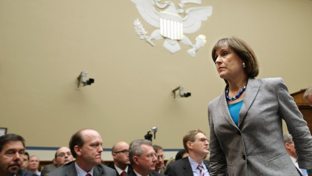 Internal Revenue Service Director of Exempt Organizations Lois Lerner leaves a hearing of the House Oversight and Government Reform Committee after refusing to testify May 22, 2013 in Washington, DC. The committee is investigating allegations that the...