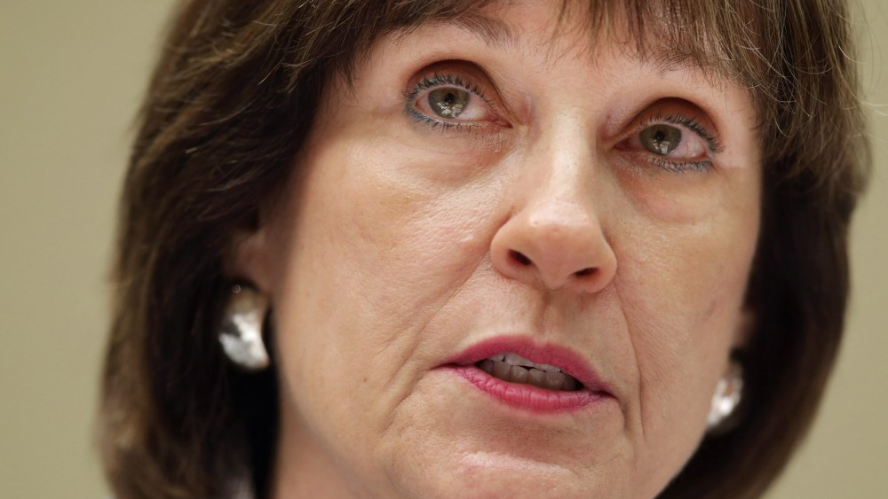 Internal Revenue Service Director of Exempt Organizations Lois Lerner makes a statement during a hearing of the House Oversight and Government Reform Committee before refusing to testify to the committee May 22, 2013 in Washington, DC. (Photo by Chip...
