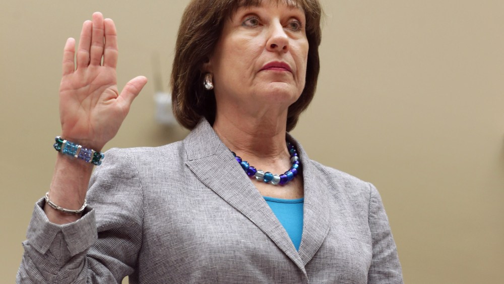Internal Revenue Service Director of Exempt Organizations Lois Lerner is sworn in before testifying to the House Oversight and Government Reform Committee May 22, 2013 in Washington, DC. The committee is investigating allegations that the IRS targeted...
