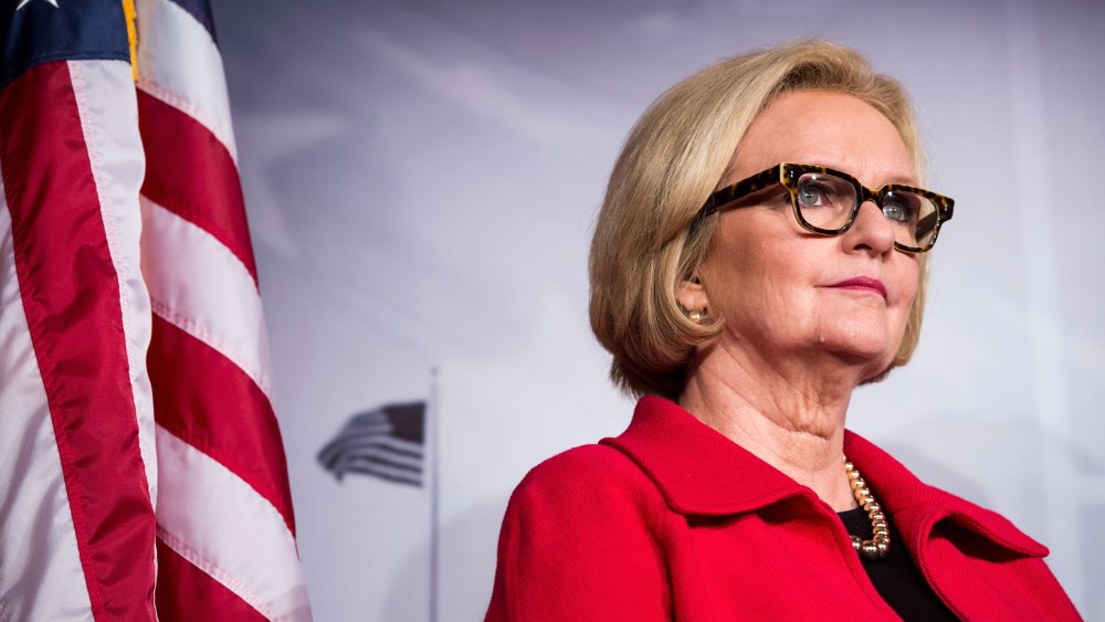 Sen. Claire McCaskill, D-Mo., speaks during a news conference, May 23, 2013, in Washington.