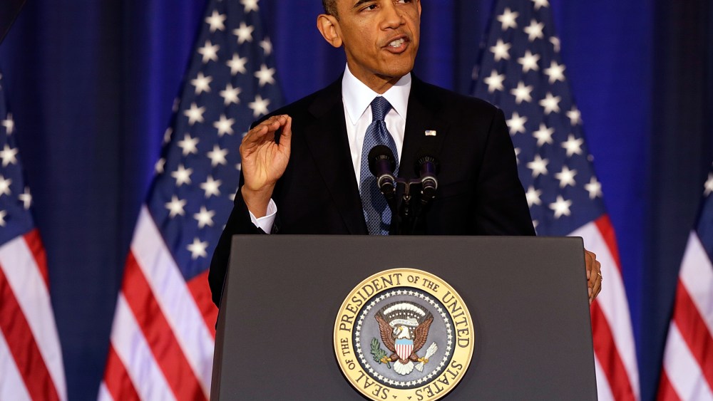 President Obama speaks at the National Defense University in Washington, D.C. on on May 23, 2013. (Photo by Win McNamee/Getty Images)