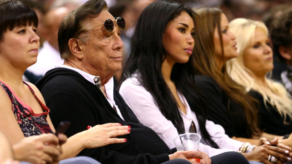 Donald Sterling, team owner of the Los Angeles Clippers, watches Game One of the Western Conference Finals of the 2013 NBA Playoffs, May 19, 2013, in San Antonio, Texas.