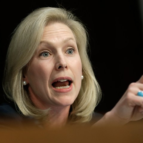 File photo: New York Sen. Kirsten Gillibrand questions U.S. military leaders while they testify before the Senate Armed Services Committee on pending legislation regarding sexual assaults in the military June 4, 2013 in Washington, D.C. (Photo by: Win...