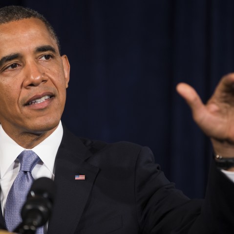 SAN JOSE - JUNE 29: U.S. President Barack Obama speaks about Affordable Care Act at The Fairmont Hotel on June 6, 2013 in San Jose, California.  (Photo by Stephen Lam/Getty Images)