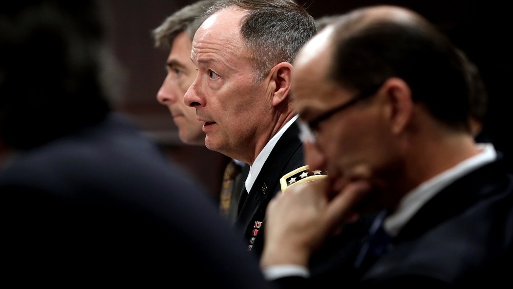 General Keith Alexander (C), Director of the National Security Agency, testifies before the House Select Intelligence Committee June 18, 2013 in Washington, DC.