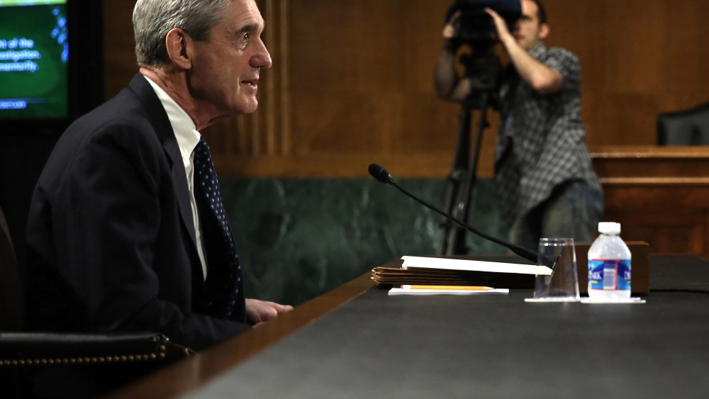 FBI Director Robert Mueller testifies during a hearing before the Senate Judiciary Committee June 19, 2013 on Capitol Hill in Washington, DC. The committee held a hearing on "Oversight of the Federal Bureau of Investigation."  (Photo by Alex Wong/Getty...