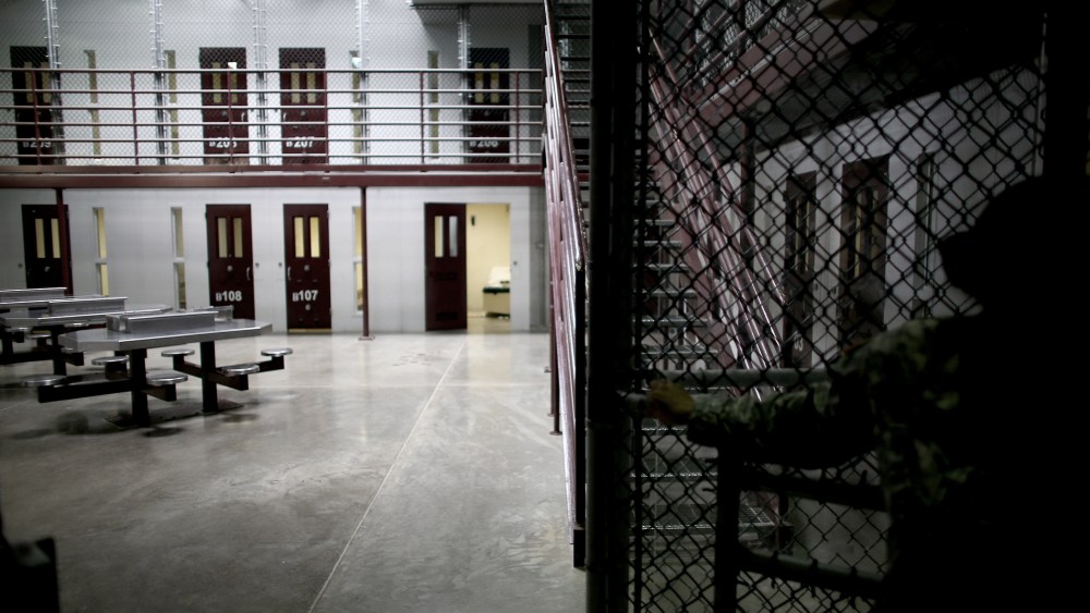 Prison cells are viewed in camp 6 where prisoners are housed in a communal facility at the U.S. military prison for 'enemy combatants' on June 25, 2013 in Guantanamo Bay, Cuba.