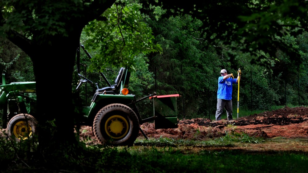 Mark Mills is taking part in a program where new farmers use part of Montgomery County's agricultural reserve to start a farm in Poolsville, Maryland.