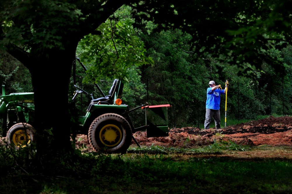Mark Mills is taking part in a program where new farmers use part of Montgomery County's agricultural reserve to start a farm in Poolsville, Maryland.