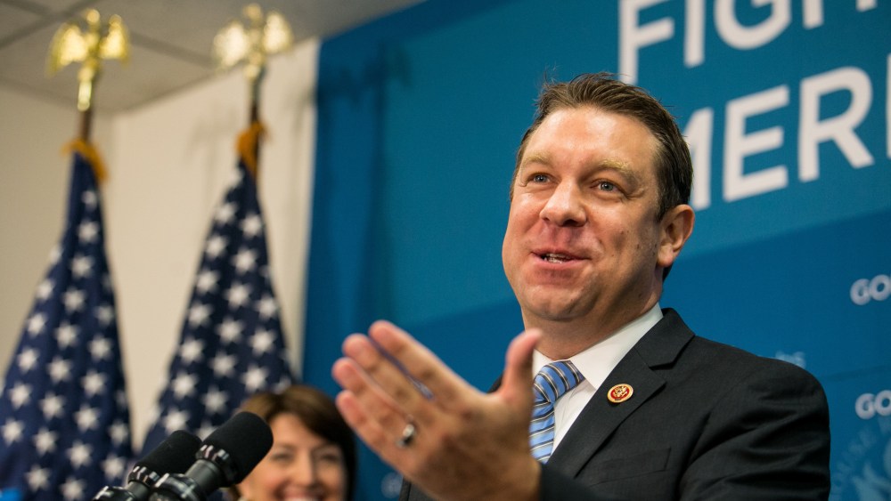 Rep. Trey Radel (R-FL) speaks during a press conference, on Capitol Hill, July 9, 2013.