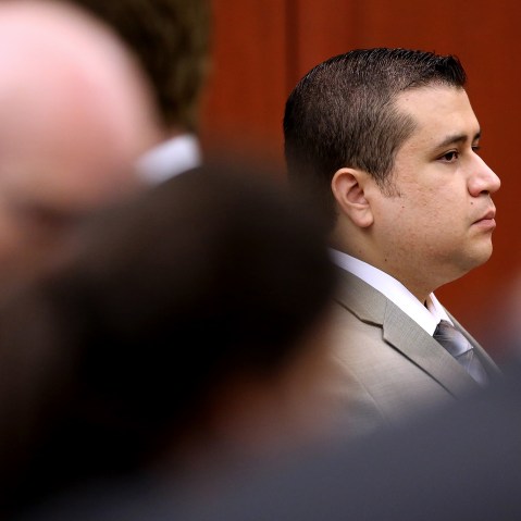 George Zimmerman during the 21st day of his trial in Seminole circuit court, July 9, 2013 in Sanford, Fl. (Photo by Joe Burbank/Pool/Getty)