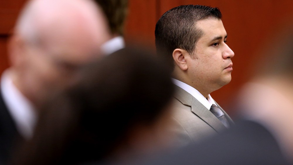 George Zimmerman during the 21st day of his trial in Seminole circuit court, July 9, 2013 in Sanford, Fl. (Photo by Joe Burbank/Pool/Getty)