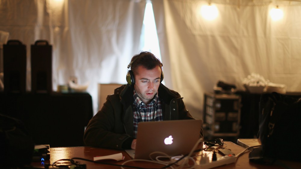 American journalist Michael Hastings reports from the Obama campaign trail the day before the general election November 5, 2012 in Des Moines, Iowa.