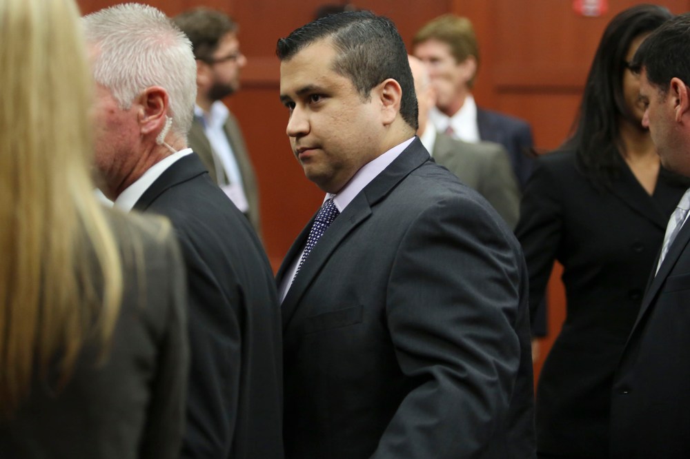 George Zimmerman leaves court with his family after a jury found him not guilty in Seminole circuit court July 13, 2013 in Sanford, Fla.George Zimmerman leaves court with his family after a jury found him not guilty in Seminole circuit court July 13, 2013