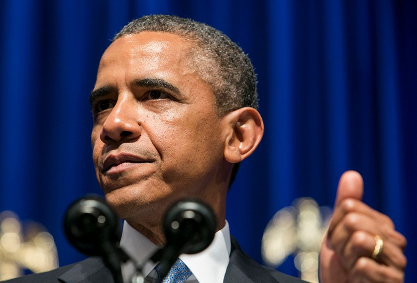 U.S. President Barack Obama delivers remarks at an Organizing for Action event at the Mandarin Oriental hotel July 22, 2013 in Washington, DC.  (Photo by Kristoffer Tripplaar/Pool/Getty Images)