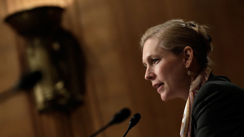 Sen. Kirsten Gillibrand (D-NY) speaks during a hearing, July 24, 2013 in Washington, D.C. (Photo by Win McNamee/Getty)