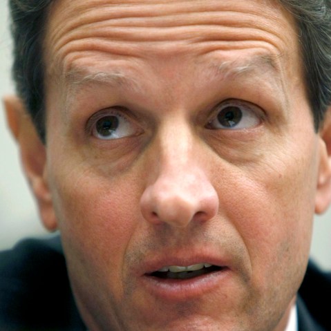 File Photo:  Timothy Geithner testifies before the House Financial Services Committee Hearing on "Oversight of the Federal Government's Intervention at American International Group (AIG)," on Capitol Hill in Washington March 24, 2009. (Photo by Kevin...