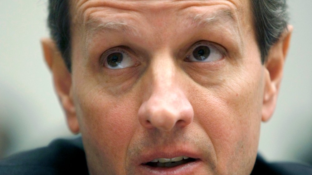 File Photo:  Timothy Geithner testifies before the House Financial Services Committee Hearing on "Oversight of the Federal Government's Intervention at American International Group (AIG)," on Capitol Hill in Washington March 24, 2009. (Photo by Kevin...