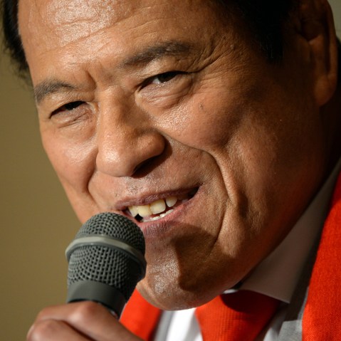 Antonio Inoki, a Japanese politician and former wrestler, in Tokyo on Aug. 5, 2013.