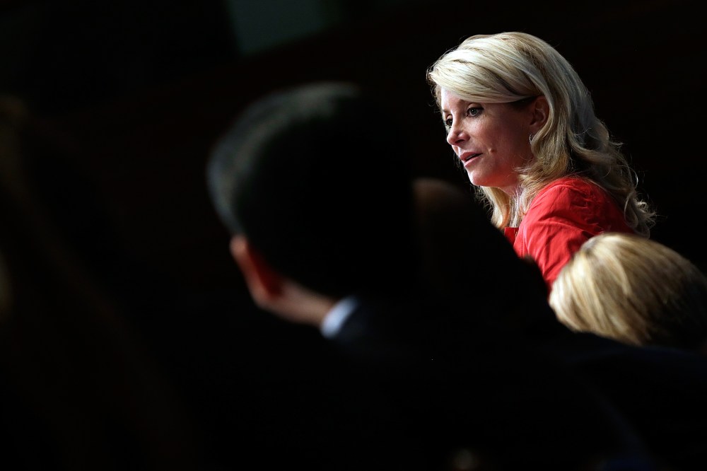 Texas State Sen. Wendy Davis (D) speaks at the National Press Club on Aug. 5, 2013 in Washington, D.C. (Photo by Win McNamee/Getty)
