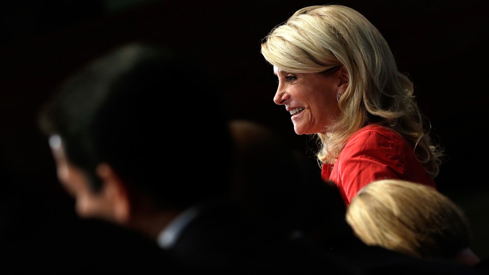 Texas State Sen. Wendy Davis (D) speaks at the National Press Club, Aug. 5, 2013 in Washington, DC.