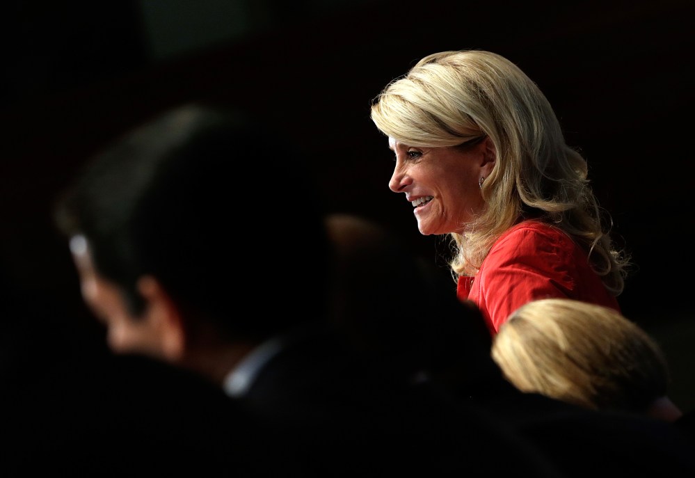 Texas State Sen. Wendy Davis (D) speaks at the National Press Club, Aug. 5, 2013 in Washington, DC.