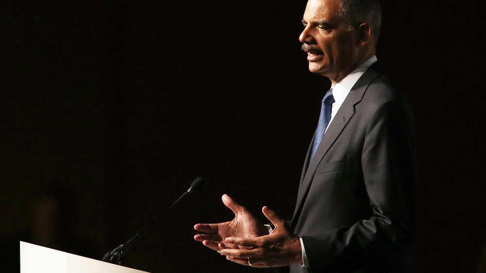 Attorney General Eric Holder speaks during the 2013 America Bar Association (ABA) annual meeting on August 12, 2013 in San Francisco, Calif.