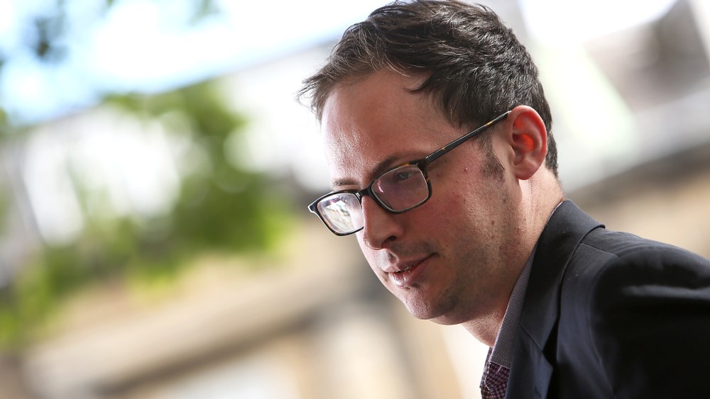 Nate Silver arrives at the 30th Edinburgh International Book Festival, Aug. 13, 2013.