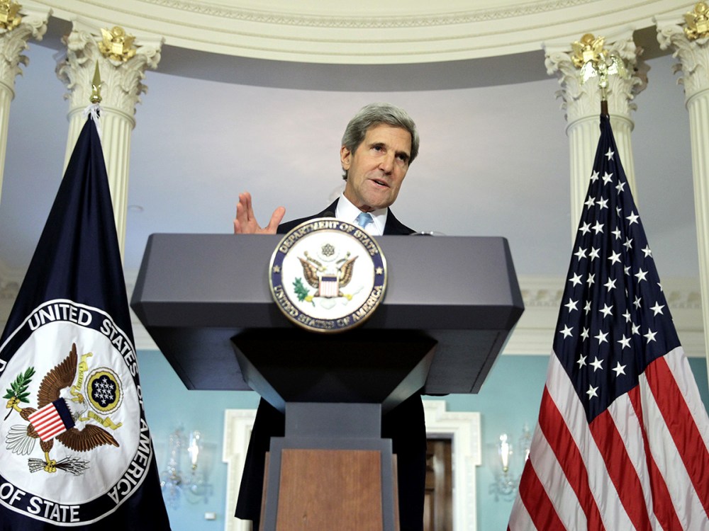 Image: Secretary Of State John Kerry Speaks On Syria At The State Department