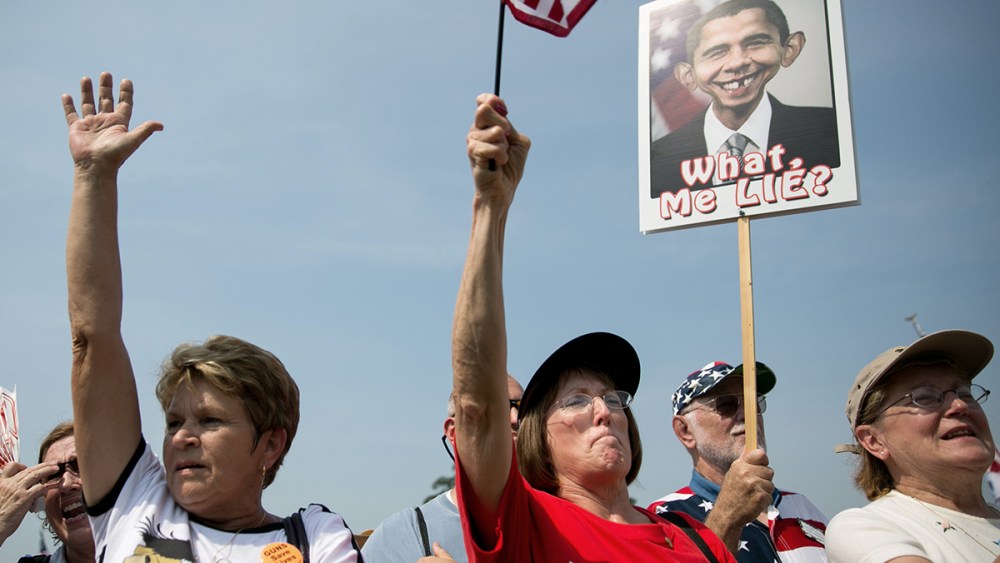 Members Of Congress Join Tea Party At Anti-Obamacare Rally At US Capitol
