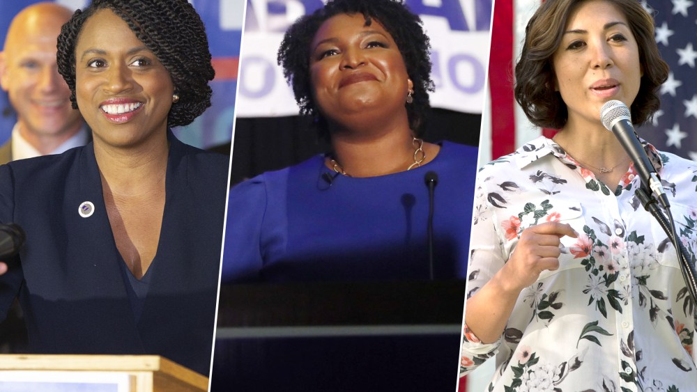 Ayanna Pressley, Stacey Abrams, and Paulette Jordan.
