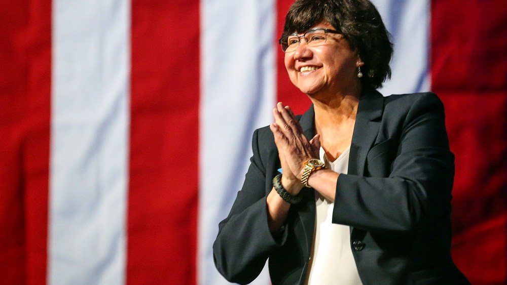 Image: Gubernatorial candidate Lupe Valdez on June 22, 2018, in Fort Worth, Texas.