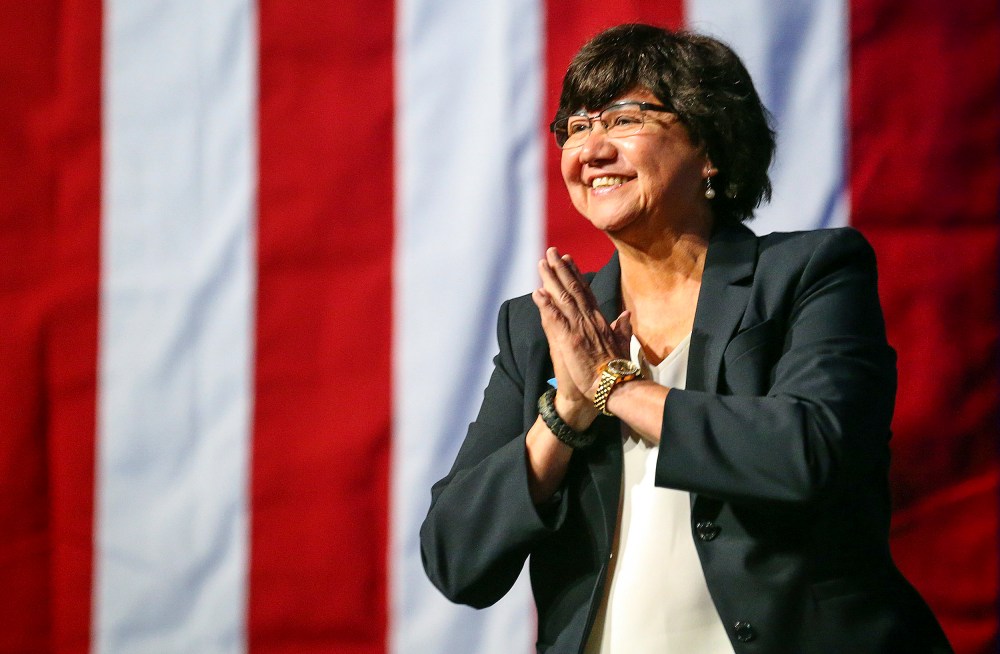 Image: Gubernatorial candidate Lupe Valdez on June 22, 2018, in Fort Worth, Texas.