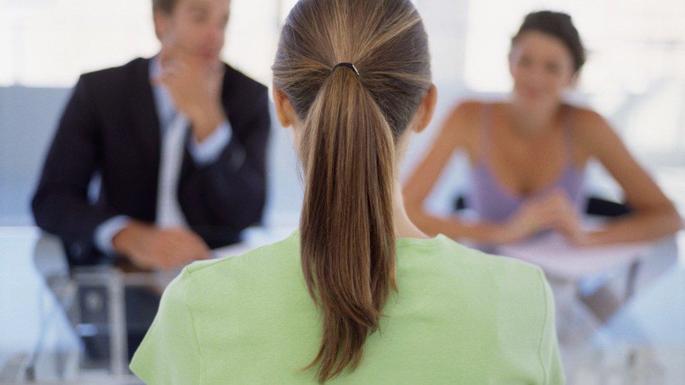 Image: Businesswoman interviewing for job