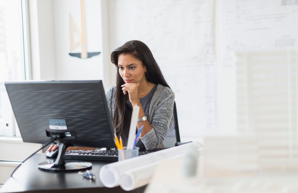 Image: Businesswoman working in office