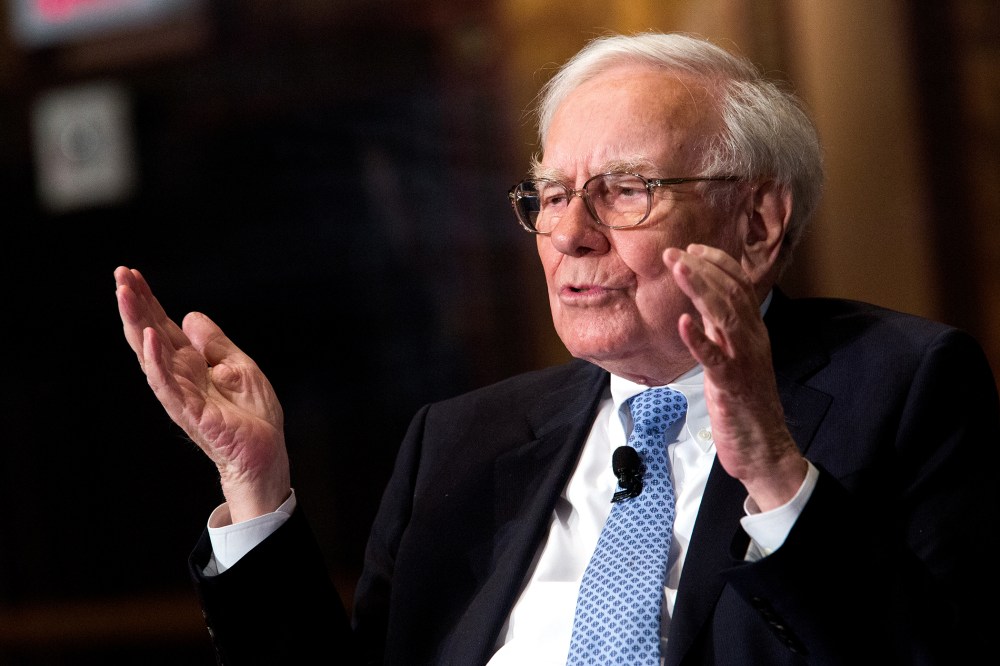 Warren Buffett, chairman of the board and CEO of Berkshire Hathaway, speaks in Gaston Hall at Georgetown University, Sept. 19, 2013 in Washington, DC. (Photo by Drew Angerer/Getty)