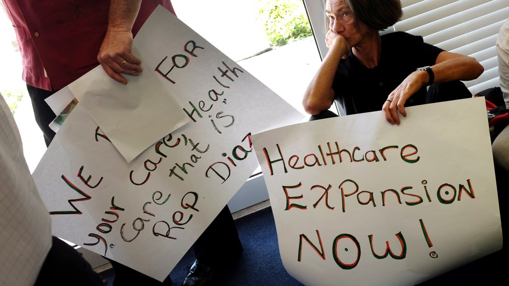 Activists Demonstrate In Support Of Medicaid Expansion And The Affordable Healthcare Act