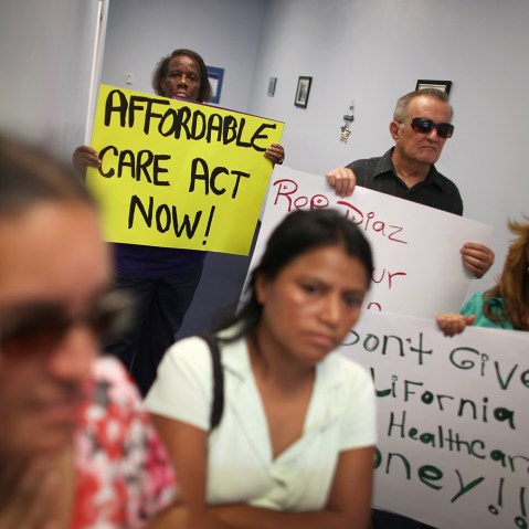 Activists Demonstrate In Support Of Medicaid Expansion And The Affordable Healthcare Act