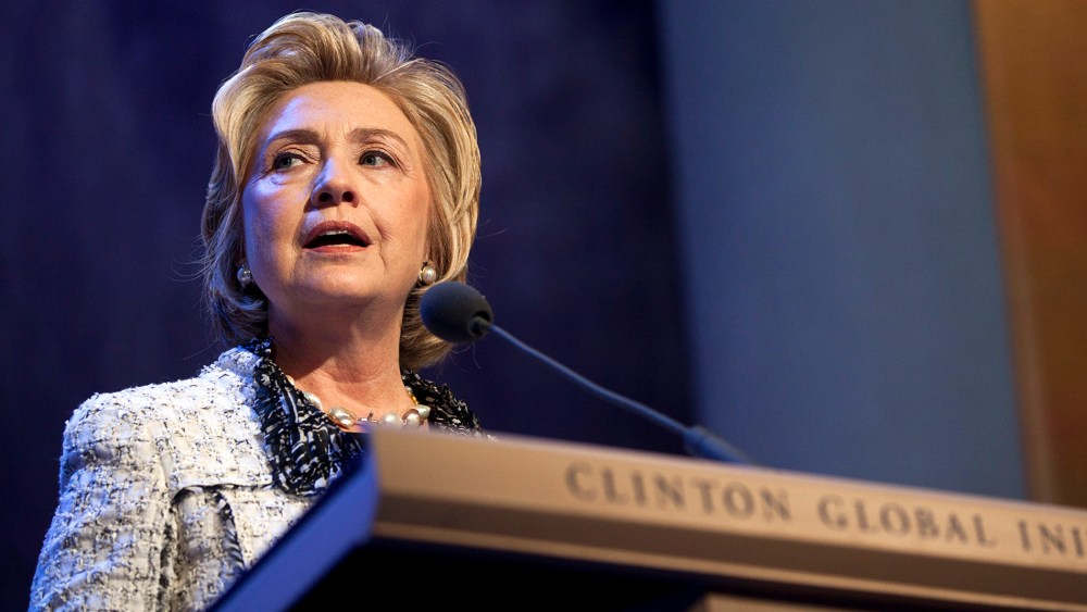Former Secretary of State Hillary Clinton speaks during the annual Clinton Global Initiative, Sept. 25, 2013, in New York, N.Y.
