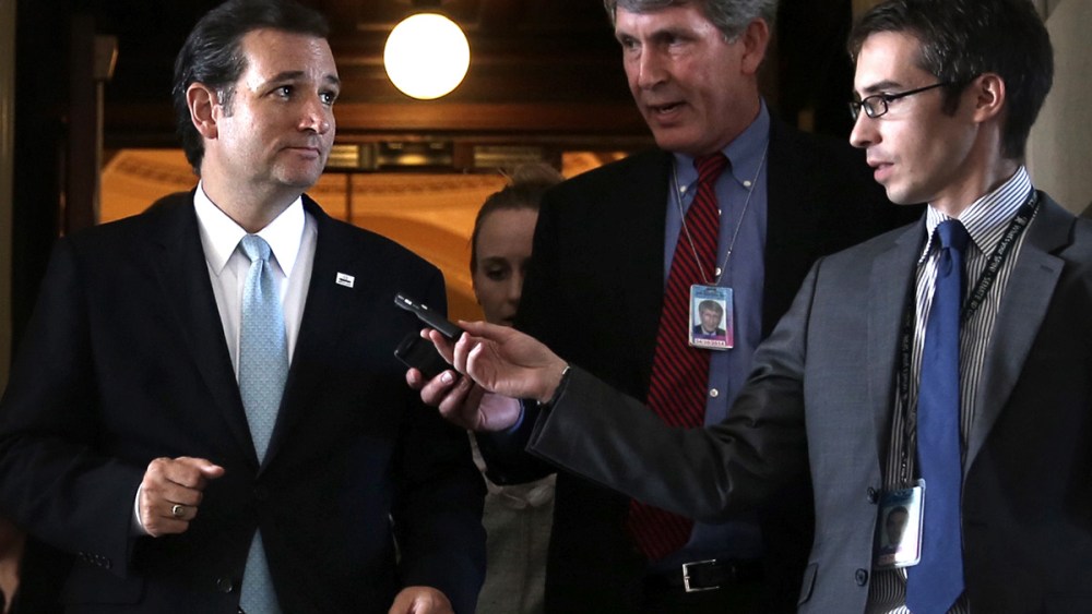 Sen. Ted Cruz (R-TX) Pulls All Nighter Speaking In Congress Advocating The Defunding Of Affordable Health Care Act