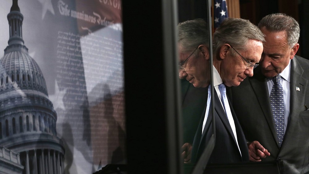 Senate Democratic Leaders Hold News Conference At The Capitol